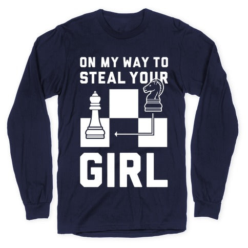 On My Way To Steal Your Girl Chess Longsleeve Tee